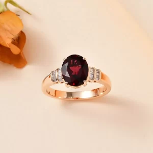 red gemstones Orissa Rhodolite Garnet Ring