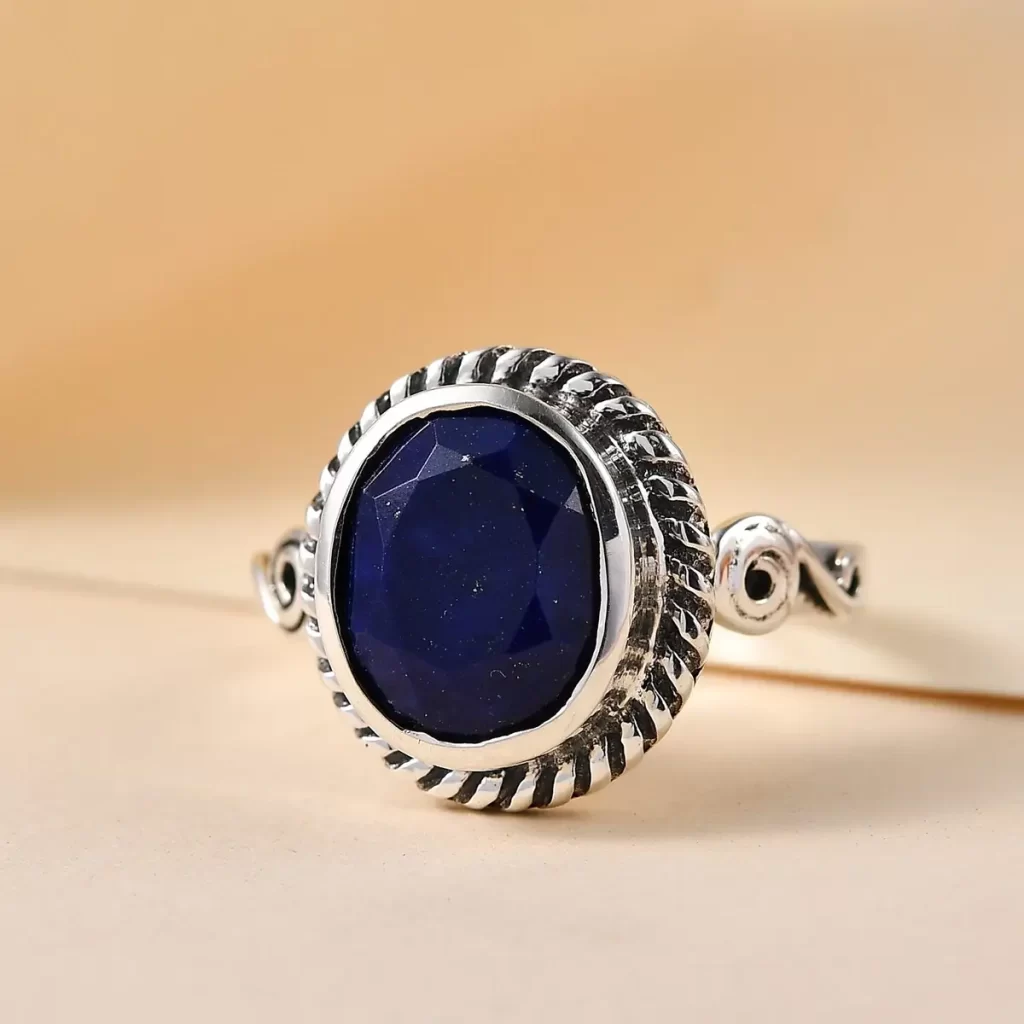 Artisan Crafted Lapis Lazuli Solitaire Ring