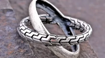 ancient circle symbols silver ring