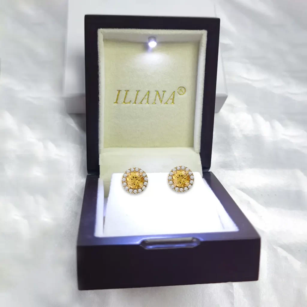 Jewelry appraisal : Appraised Yellow Sapphire earrings 